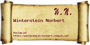 Winterstein Norbert névjegykártya